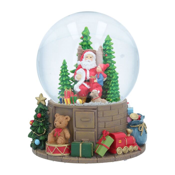 Gisela Graham Santa with Toys Musical Snow Globe